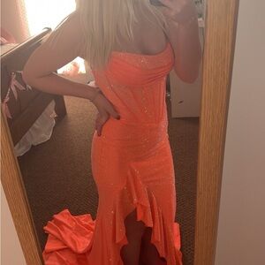 sherri hill 56992 orange/coral  AVAILABLE AFTER ❌MAY 11th 2026 ❌